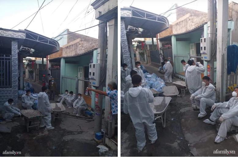 Các anh nuôi bộ đội lái xe rùa vào từng hẻm chuyển nhu yếu phẩm-2