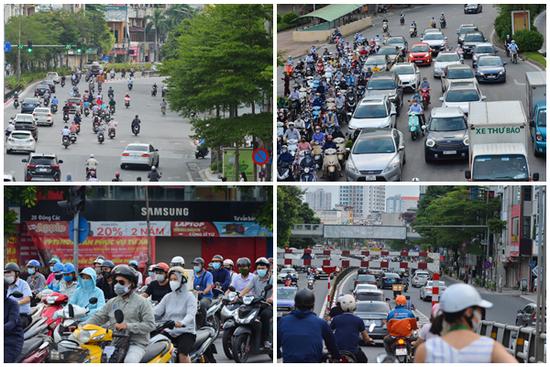 Đường phố Hà Nội đông đúc bất ngờ trong chiều ngày 24/8