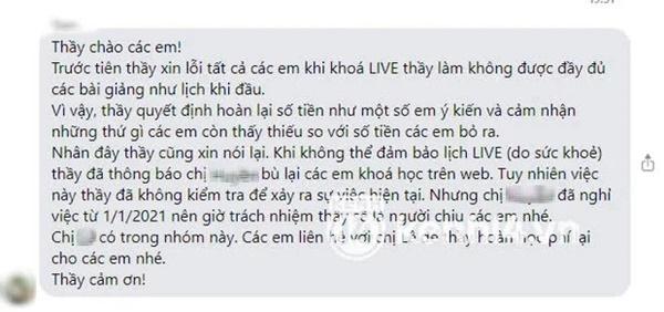 Thầy giáo Sinh nổi tiếng bị tố thu học phí cao nhưng dạy vô trách nhiệm-8