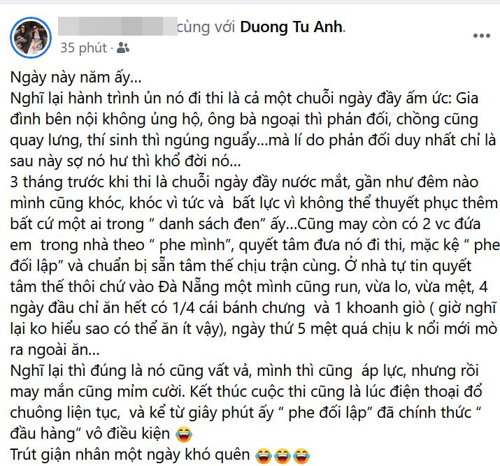 Nỗi khổ mẹ đẻ khi đưa Tú Anh đi thi Hoa hậu Việt Nam-1