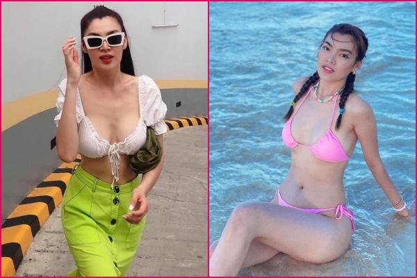 Lê Bống mặc bikini phản cảm hết phần thiên hạ-7