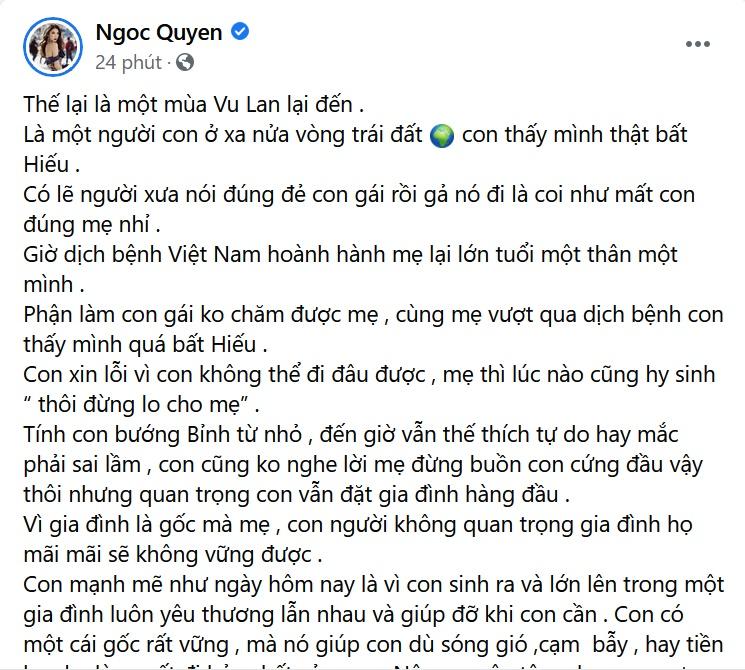 Ngọc Quyên thấy bất hiếu khi để mẹ đẻ một mình ở Việt Nam-3