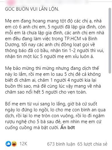 Ở nhà chống dịch, mẹ hoảng hồn khi nghe tin 5 con cùng có bầu-1