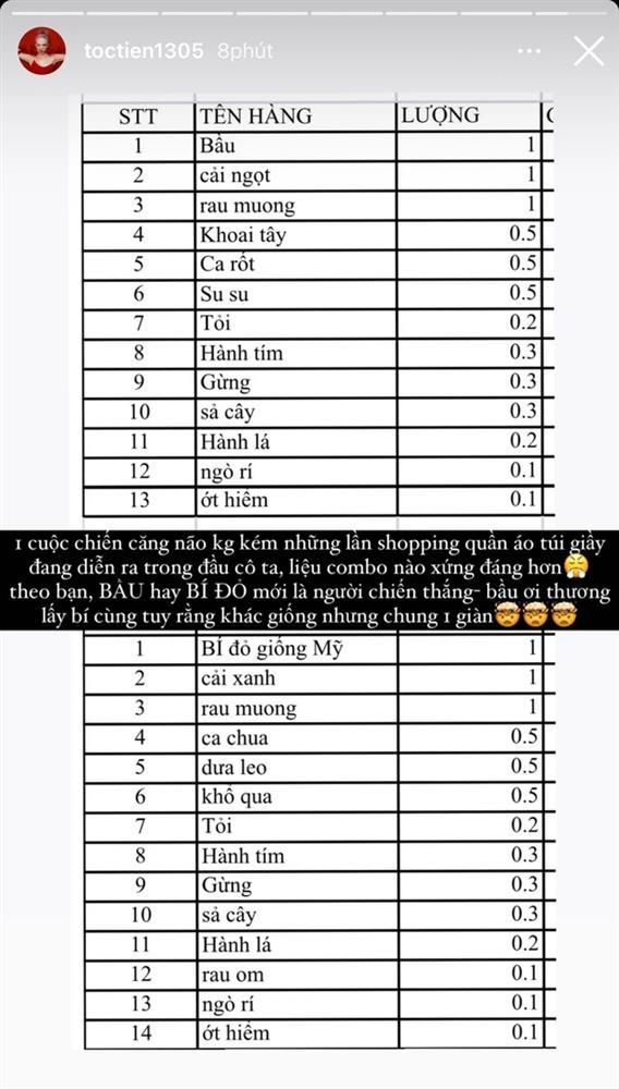 Tóc Tiên căng não vì đi chợ online nhưng vẫn làm hẳn menu đồ sộ 30 món-7