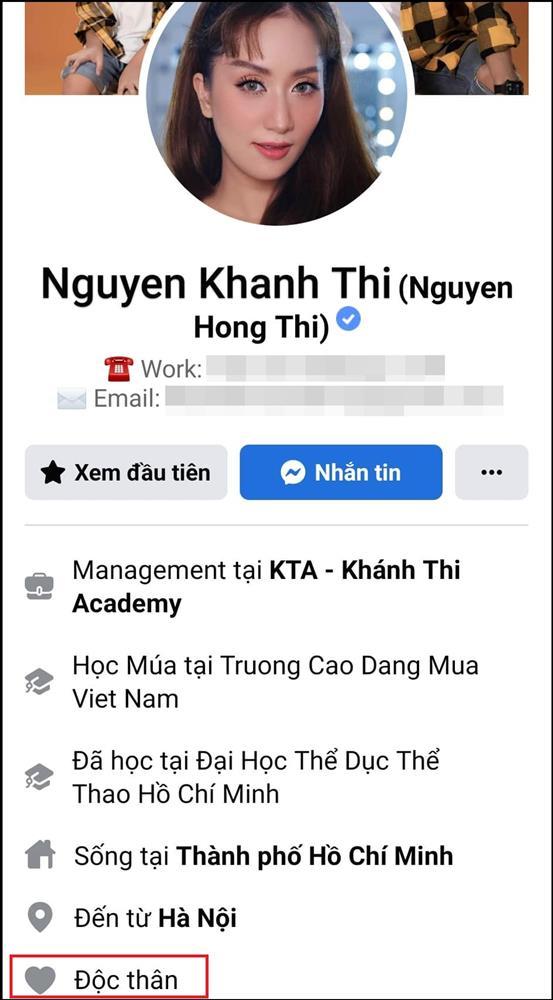 Facebook Khánh Thi để chế độ độc thân, treo 2 status trà xanh