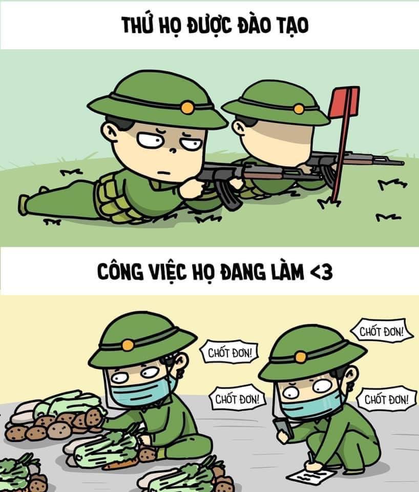 Đáng yêu không ngờ loạt tranh chú bộ đội làm nhiệm vụ mùa dịch-6