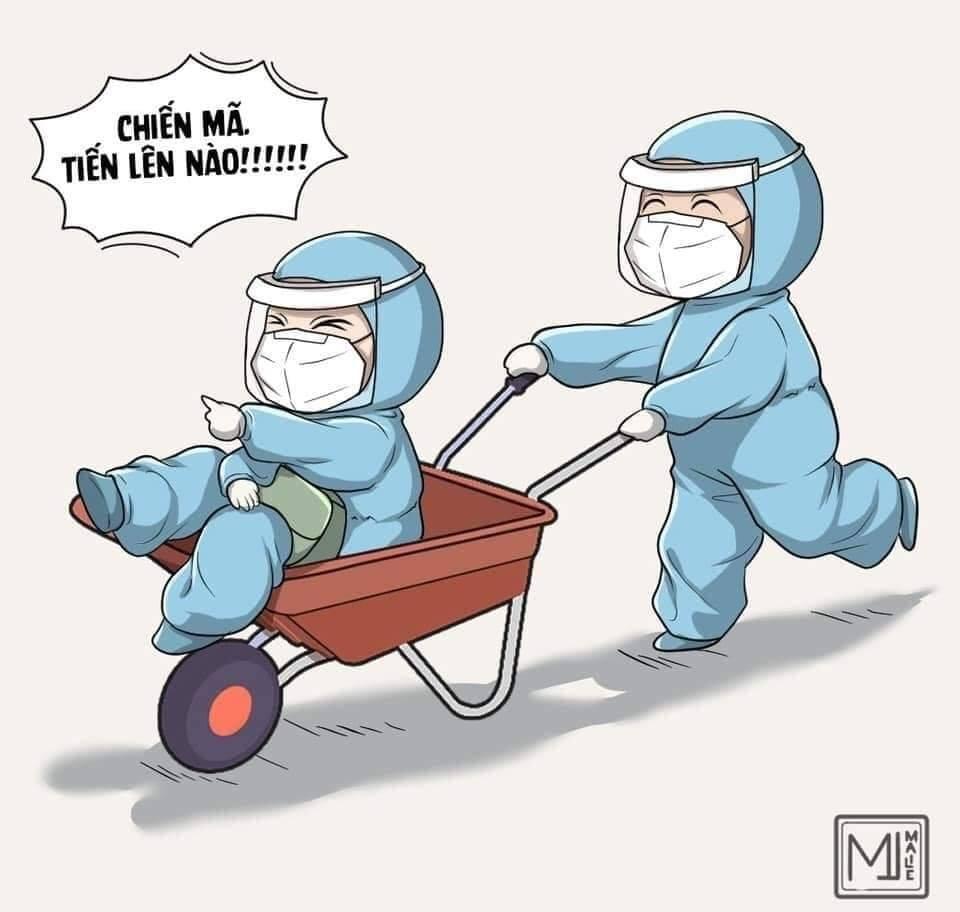 Đáng yêu không ngờ loạt tranh chú bộ đội làm nhiệm vụ mùa dịch-7