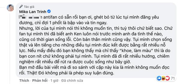 Bị mắng yêu đương làm màu, Miko Lan Trinh gọi antifan là con nít-2