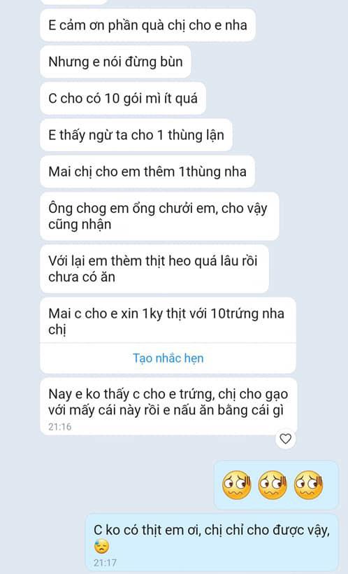 Mẹ thiên hạ chê quà cứu trợ ít, đòi thịt và trứng vì đang thèm-2