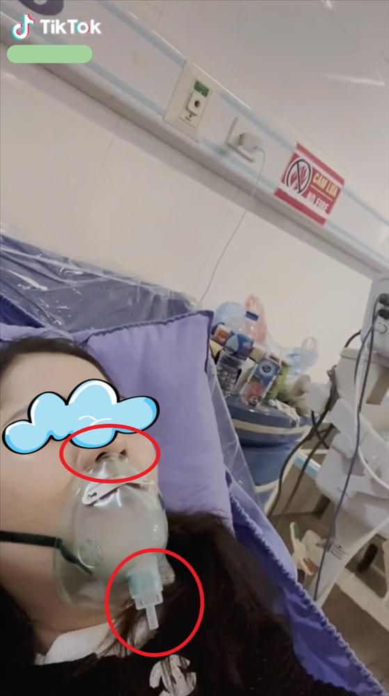 Cô gái gây tranh cãi quay video ốm nặng, mũi nằm ngoài mặt nạ trợ thở-2