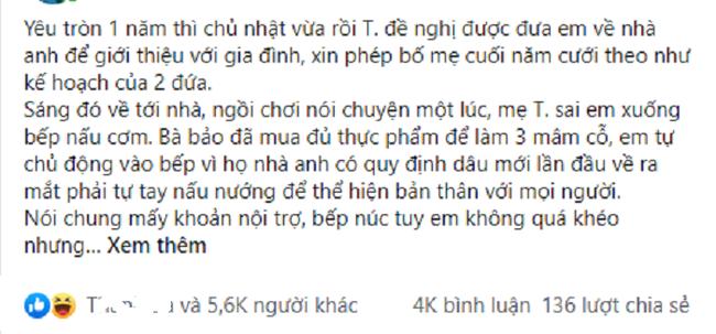 Ngày đầu ra mắt, mẹ chồng tuyên bố uốn dâu ngay từ đầu-1