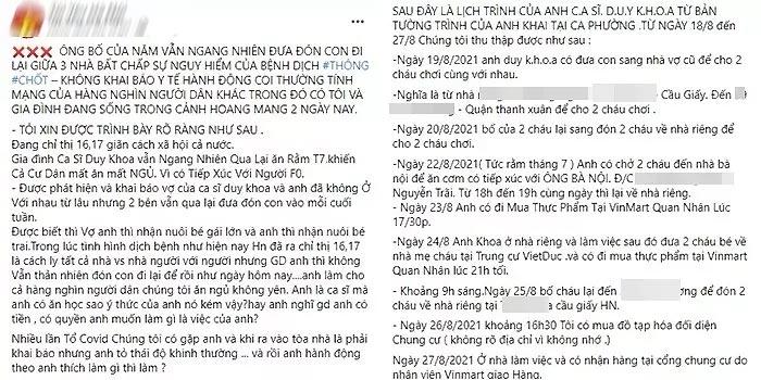 Ca sĩ D.K. nói gì về thông tin nhà có F0 vẫn di chuyển nhiều nơi?-1
