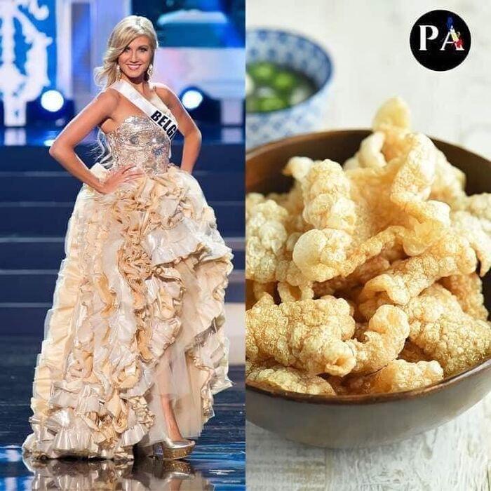 Cười xỉu váy dạ hội hoa hậu, ám ảnh bộ như bì lợn chiên giòn-14