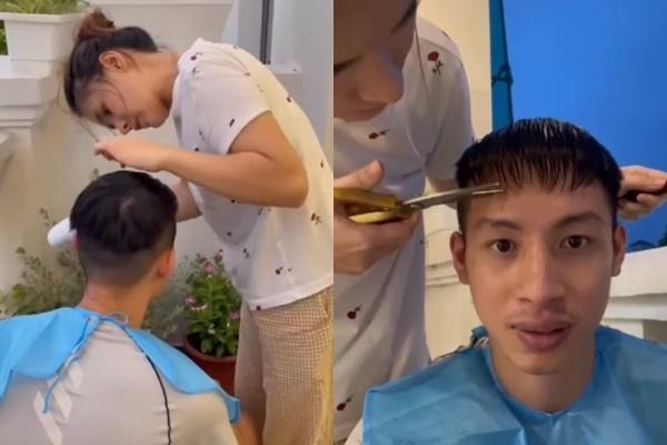 Hằng Túi cắt tóc cho chồng, nhìn kết quả cười muốn ngã ngửa-5