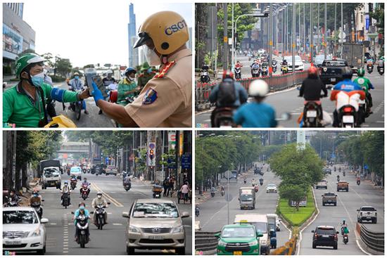 Đường phố TP.HCM đông đúc giờ cao điểm