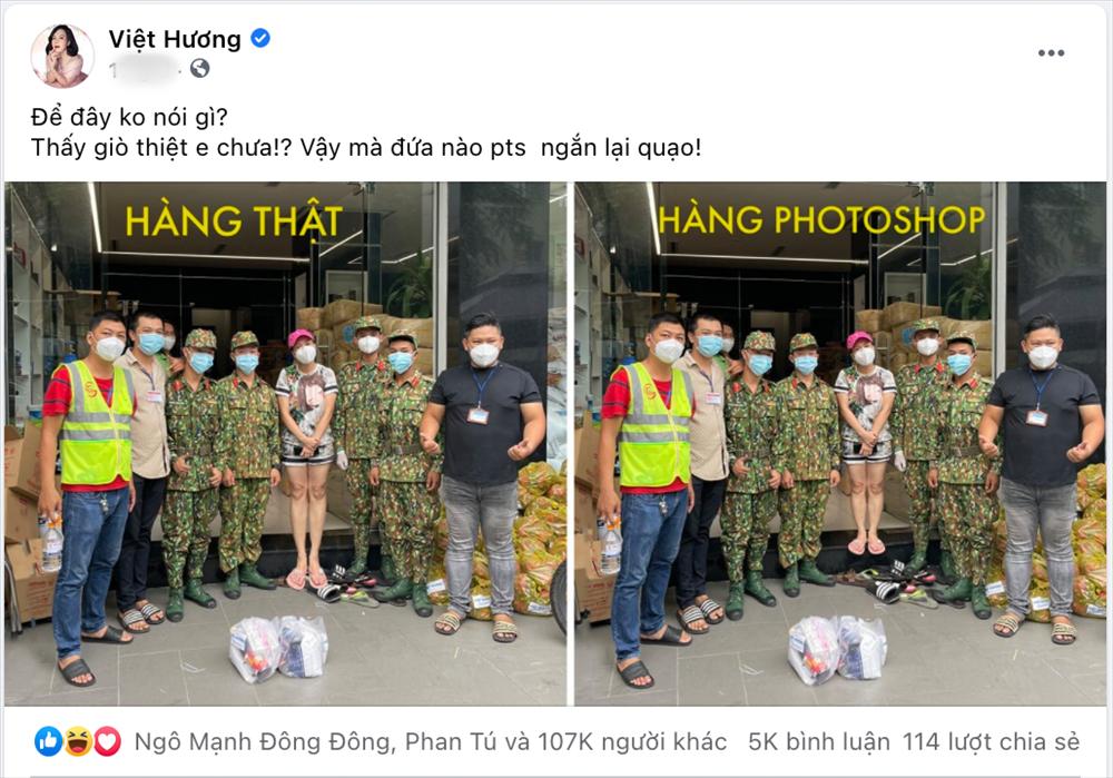 Việt Hương quạo vì bị photoshop ảnh từ thiện bên dàn quân nhân-1