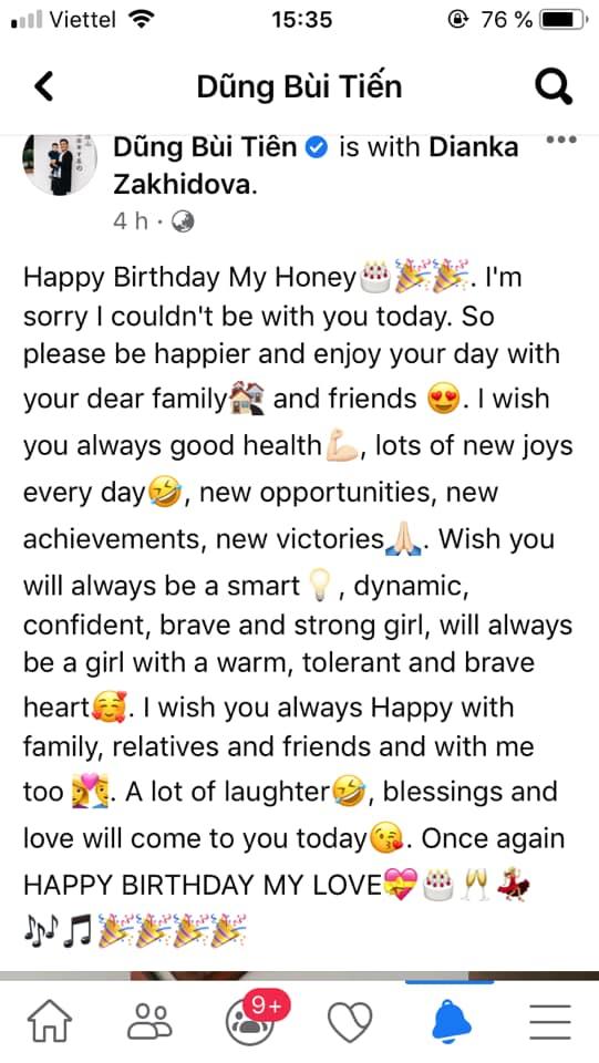 Bùi Tiến Dũng chúc sinh nhật bồ Tây, google dịch cười ngã ngửa-1