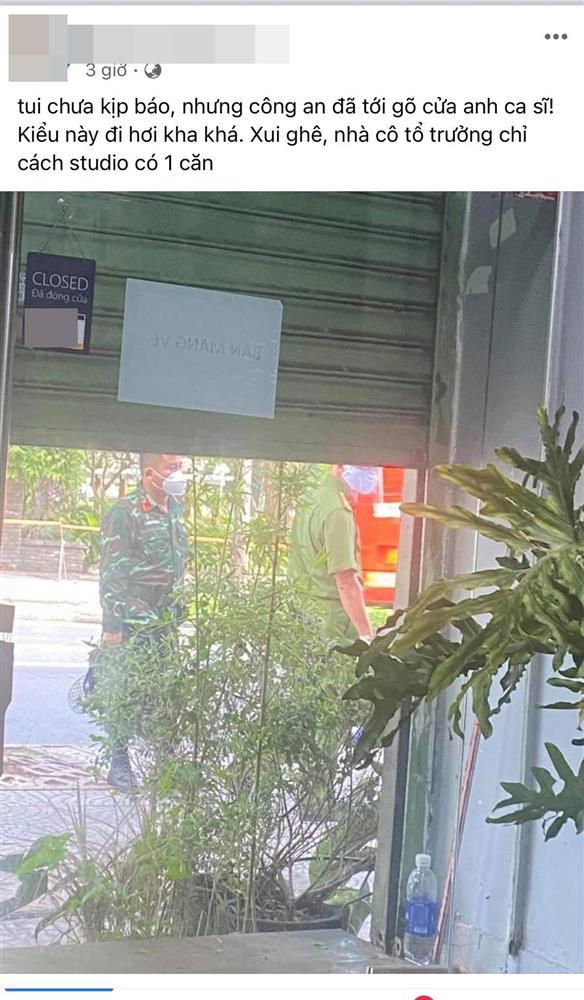 Nam ca sĩ đình đám bị công an sờ gáy vì tụ tập thu âm mùa dịch-3