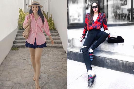 Học cách mix&match sơ mi đẹp xuất sắc của Minh Hằng, Hà Hồ