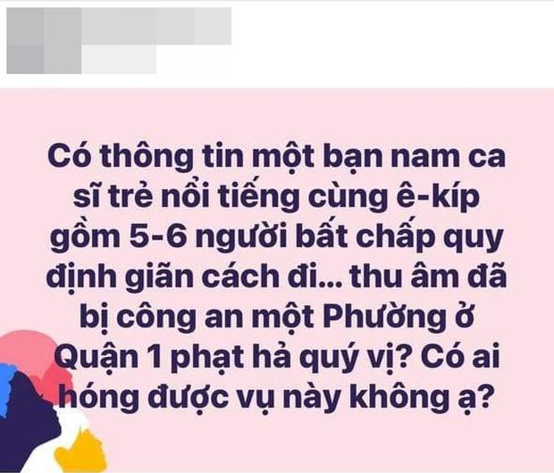 Erik bị vạ lây khi có tin công an sờ gáy ca sĩ tụ tập thu âm mùa dịch-2