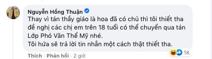 Lộc Fuho cảnh cáo fans nữ, Nguyễn Hồng Thuận còm hút 1k like-2