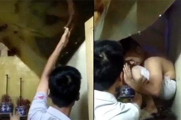 Thanh niên rơi trúng ban thờ hàng xóm: Em xin… em kính… em lạy-1