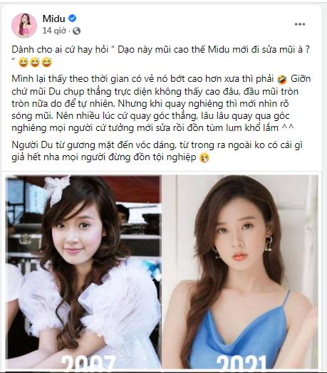 Midu bị nghi phẫu thuật mặt sau n lần khẳng định không dao kéo-4