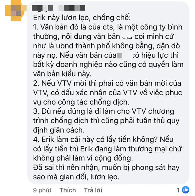 Bài đăng của Erik về việc đi thu âm bị chỉ ra điểm không hợp lý-2