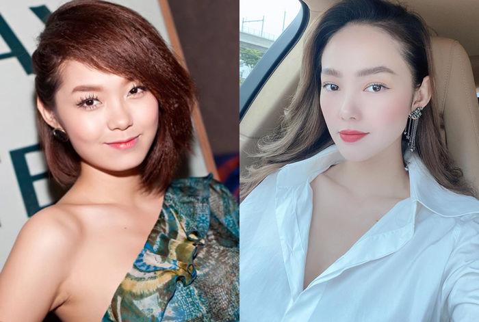 Gương mặt Minh Hằng cũng trở nên hài hòa hơn khi kéo dài, phẩy sợi lông mày.