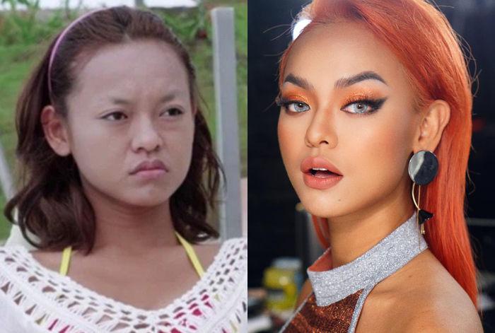 Tuy nhiên nhắc đến lông mày là phải nhớ đến ngay "trùm cuối" Mai Ngô. Gương mặt gần như không có lông mày trở thành meme hot nhất của The Face và rõ ràng khi tự họa thêm hàng lông mày hoàn chỉnh, Mai Ngô thăng hạng nhan sắc gấp tỉ lần.