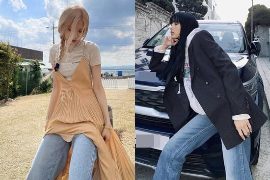 Mix đồ với quần jeans phá cách như Rosé, Lisa BLACKPINK