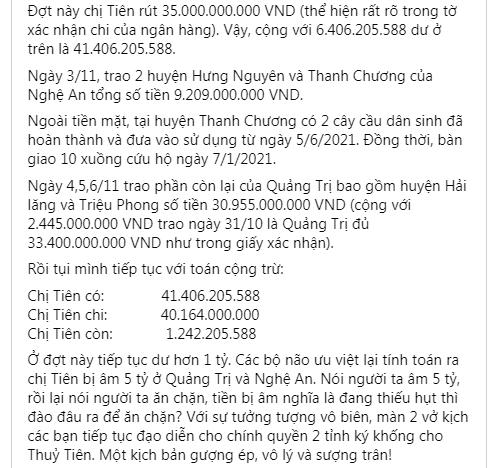 Chồng Thủy Tiên làm rõ tin đồn nhận 320 tỷ, nuốt 42 tỷ-8