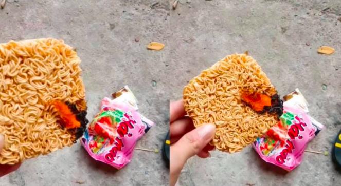 Phản cảm trào lưu đốt mì tôm xuất hiện tràn lan trên Tiktok-1