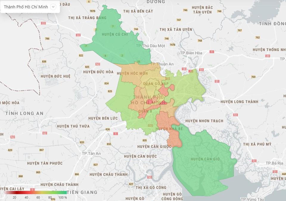 Tỷ lệ dương tính các vùng nguy cơ ở TP.HCM hiện ra sao?-1