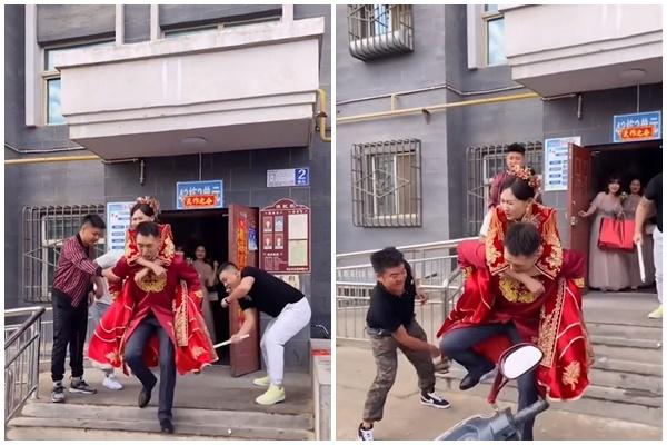 Nghi lễ rước dâu lết 2 đổ 1, cô gái nào lấy chồng cũng thất kinh-4