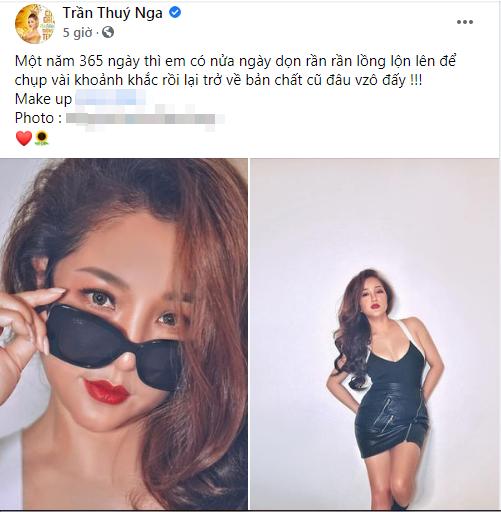 Thúy Nga U45 xả ảnh bốc lửa, body mượt hơn các cháu 18-1