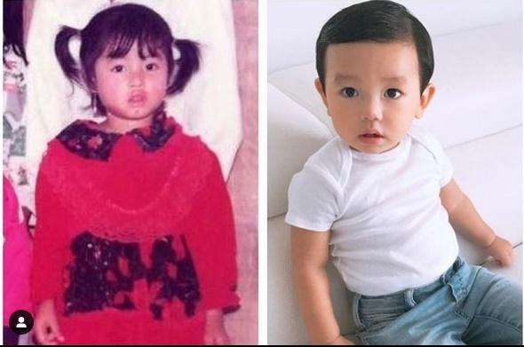 Con trai thứ hai của Phạm Hương có đặc điểm giống anh cả như lột-10