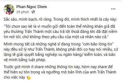 Dàn sao đình đám lên tiếng khi Trấn Thành trình sao kê-10