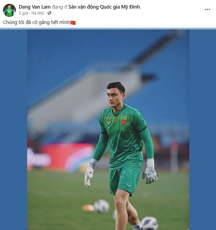 Đặng Văn Lâm chia sẻ giữa đêm khi tuyển Úc chọc thủng lưới-1