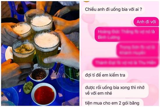 Xin vợ đi uống bia, chồng buộc phải khai báo 'họ hàng hang hốc'