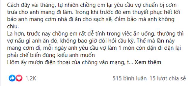 Nửa đêm chồng nhận inbox đặt thực đơn, vợ ra tay nhanh như chớp-1