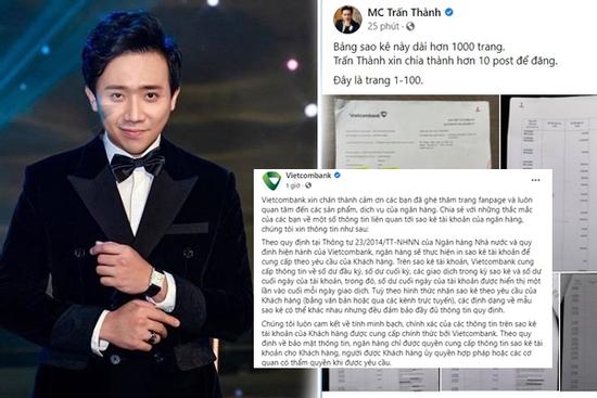 Vietcombank lên tiếng sau 'cơn bão 1 sao' vụ Trấn Thành sao kê