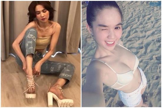 Vòng 1 Ngọc Trinh thích chơi 'ú òa' khó hiểu khi mặc áo bra