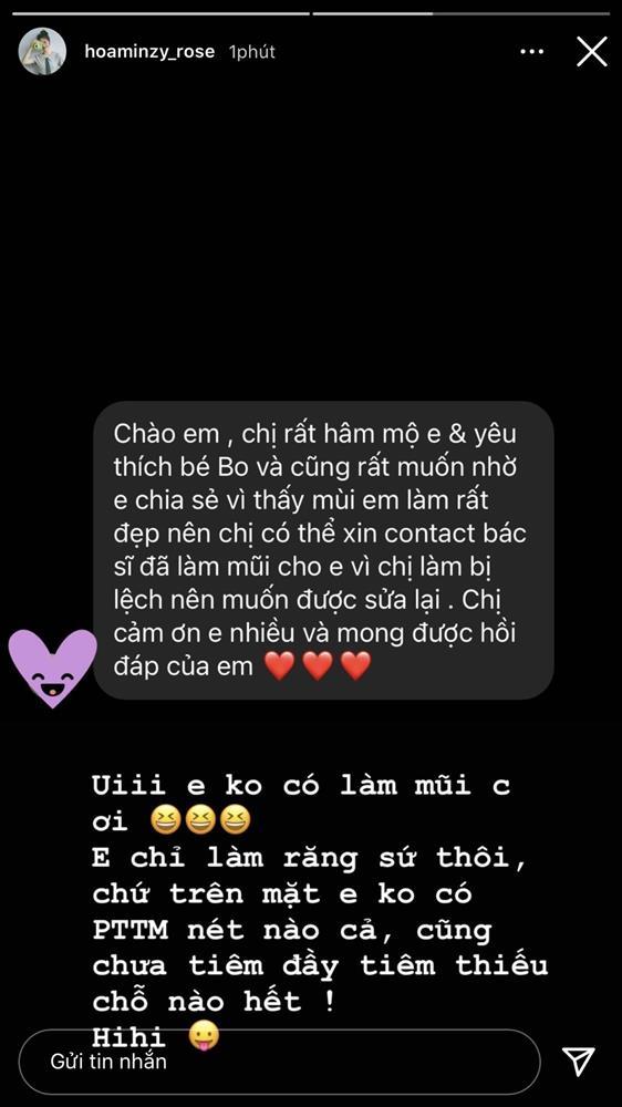 Hòa Minzy chốt thẳng 1 câu khi có người xin địa chỉ làm mũi-2