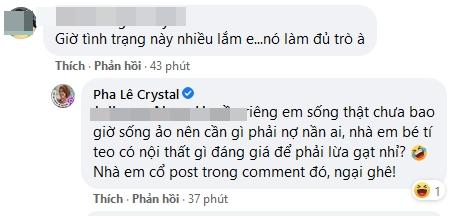 Pha Lê cãi tay đôi với người tố quỵt tiền nội thất