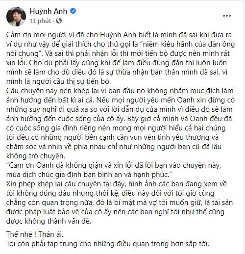 Huỳnh Anh xin lỗi Hoàng Oanh vì lôi lại chuyện đi lấy Tây-4