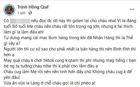 Bị tố bom hàng, Hồng Quế gọi TikToker lớn tuổi là Chí Phèo-1