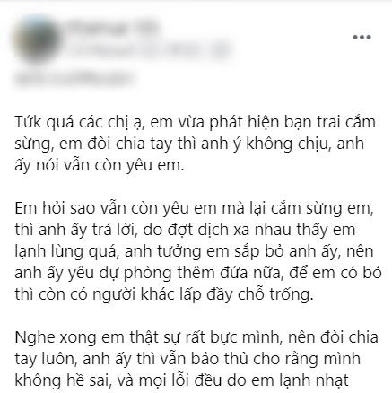 Người yêu cắm sừng với lý do xa cách cần có hàng dự phòng-1