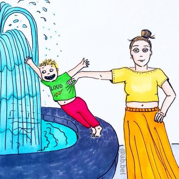 Những bức tranh vui cho thấy chăm con nhàn và sướng lắm!-6