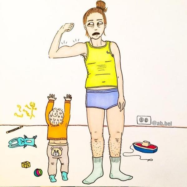 Những bức tranh vui cho thấy chăm con nhàn và sướng lắm!-7